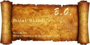 Buzai Olivér névjegykártya